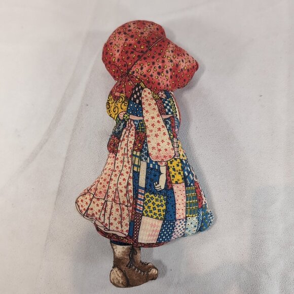 Holly Hobbie Handmade American Greetings Calico Fabrics Red Bonnet Doll Plush - Picture 4 of 7